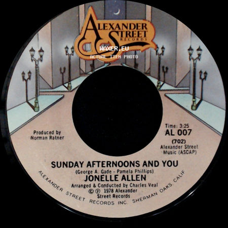 Jonelle Allen - Sunday Afternoons And You / Baby, I Just Wanna Love You side A