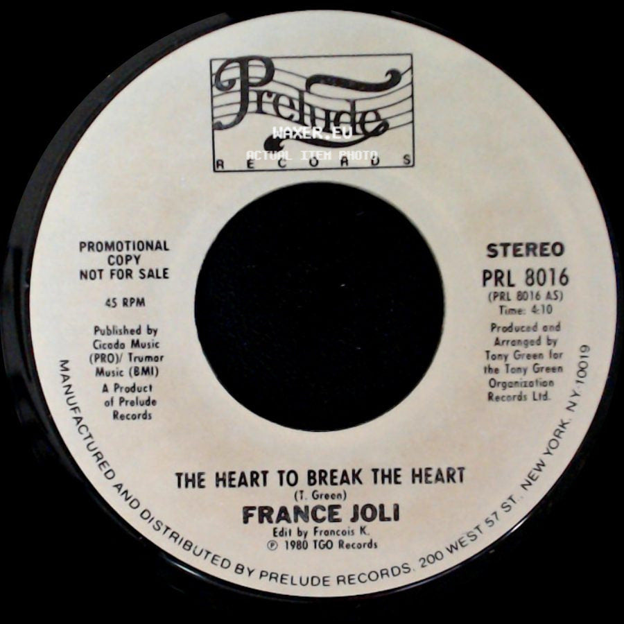France Joli - Feel Like Dancing / The Heart To Break The Heart side B
