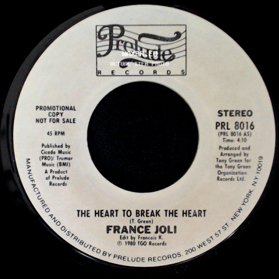 France Joli - Feel Like Dancing / The Heart To Break The Heart side B