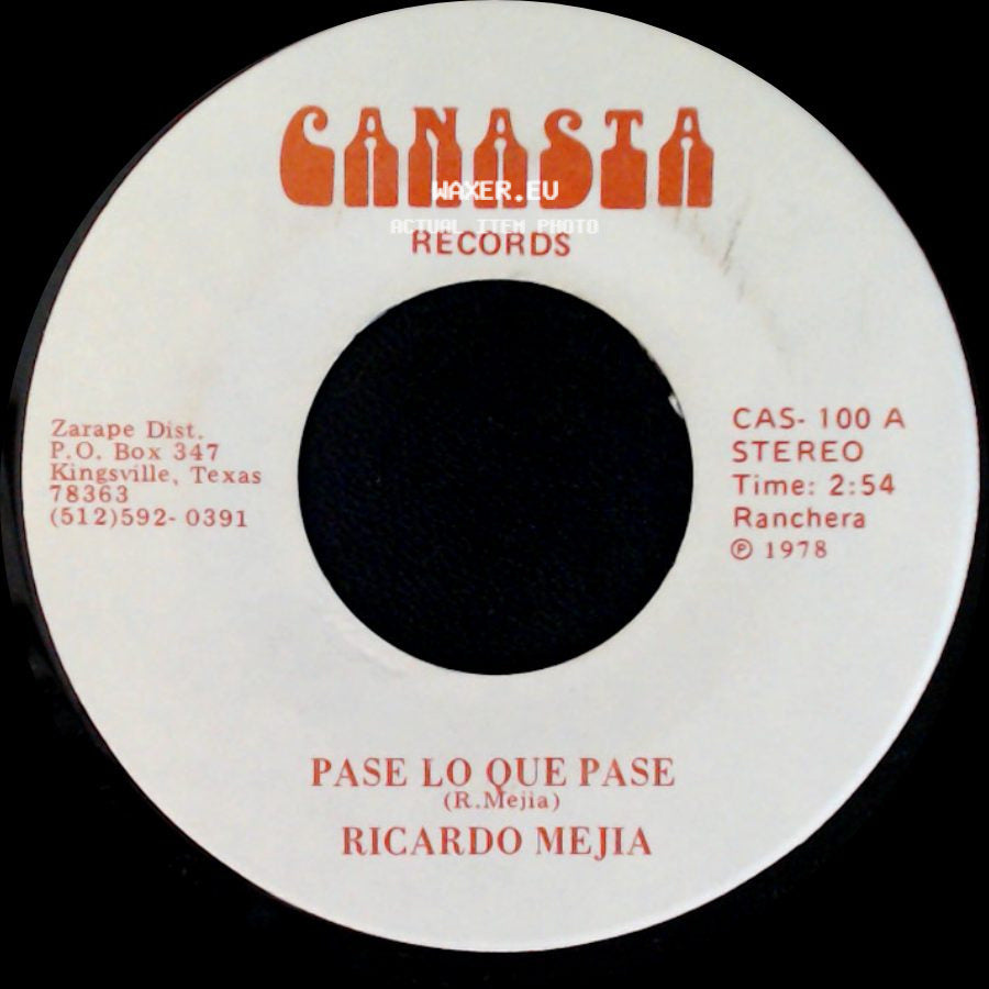 Ricardo Mejia - Enseñame A Cantar / Pase Lo Que Pase side B