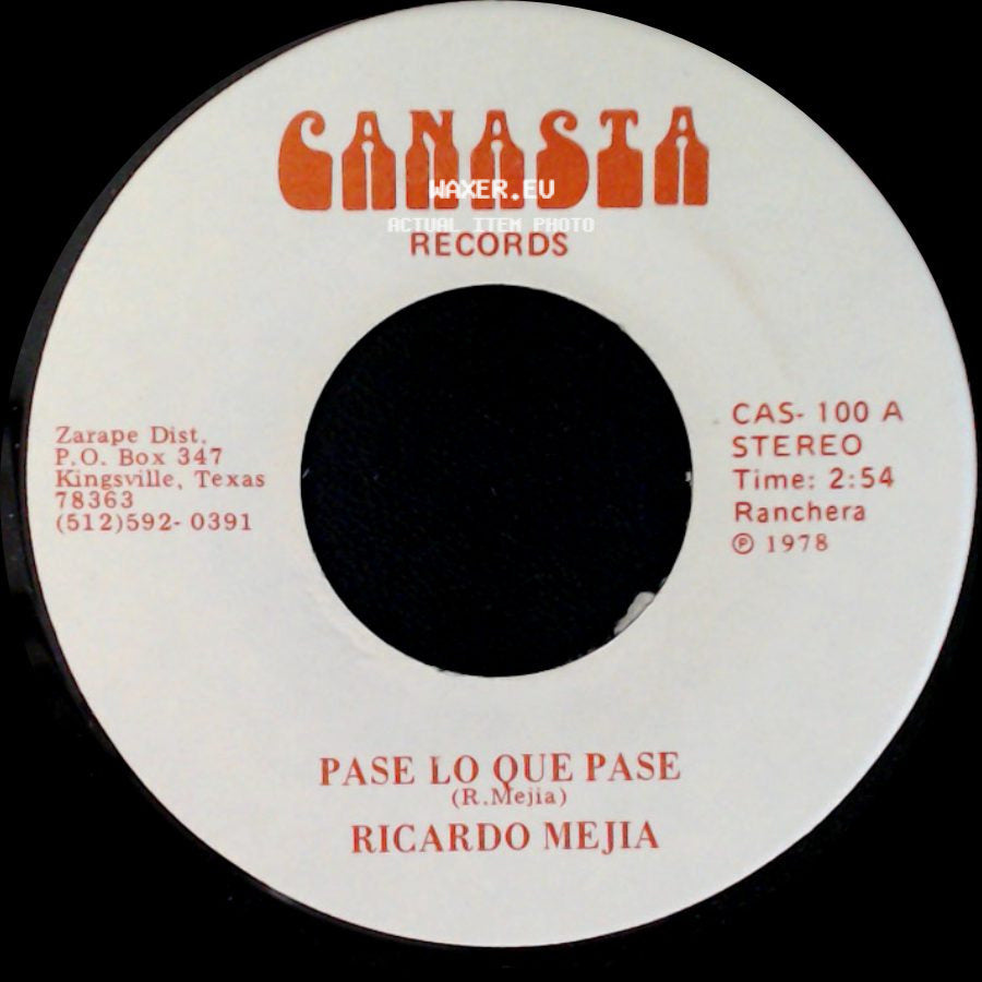 Ricardo Mejia - Pase Lo Que Pase / Enseñame A Cantar side A