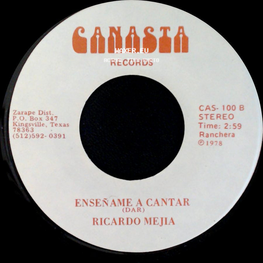 Ricardo Mejia - Enseñame A Cantar / Pase Lo Que Pase side A
