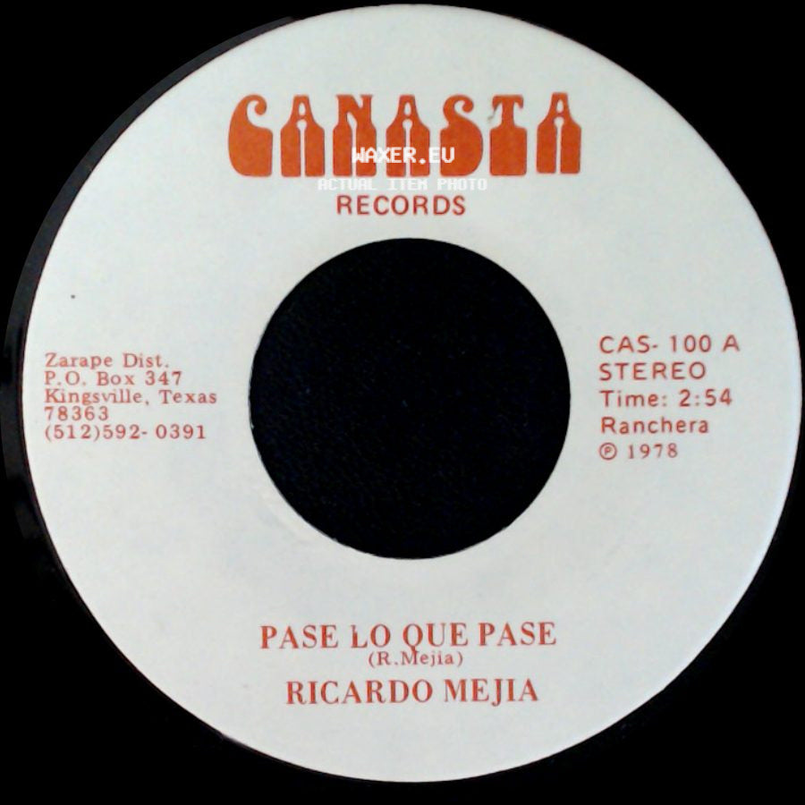 Ricardo Mejia - Enseñame A Cantar / Pase Lo Que Pase side B