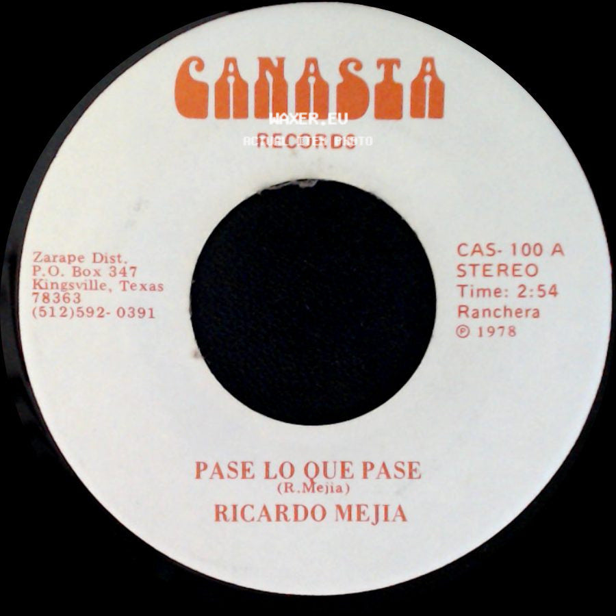Ricardo Mejia - Enseñame A Cantar / Pase Lo Que Pase side B