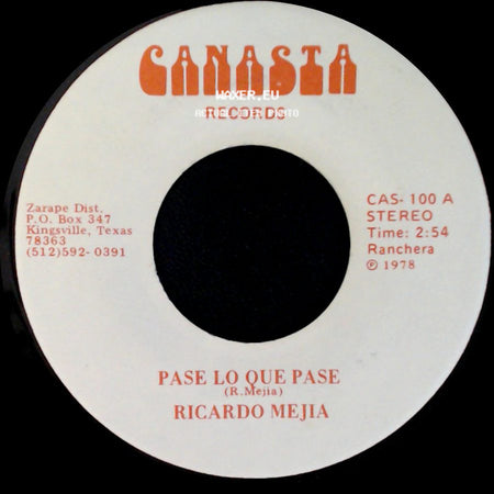 Ricardo Mejia - Pase Lo Que Pase / Enseñame A Cantar side A
