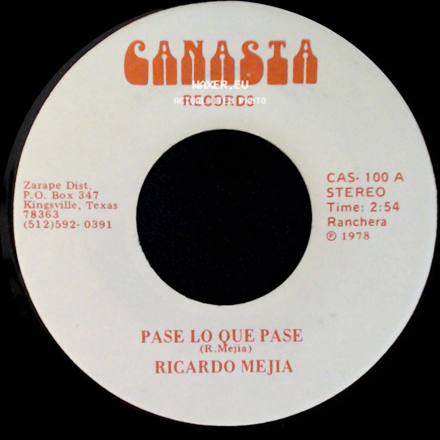 Ricardo Mejia - Pase Lo Que Pase / Enseñame A Cantar side A