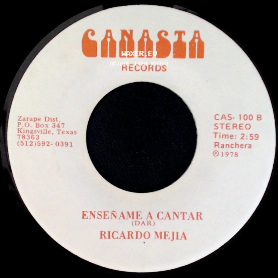 Ricardo Mejia - Pase Lo Que Pase / Enseñame A Cantar side B