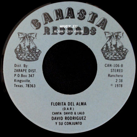 David Rodriguez Y Su Conjunto - Los Recien Casados / Florita Del Alma side B