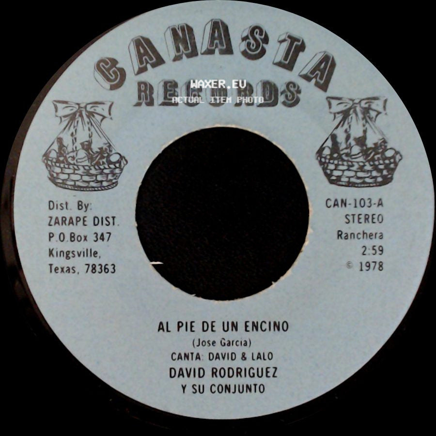 David Rodriguez Y Su Conjunto - Al Pie De Un Encino / Adelaida side A
