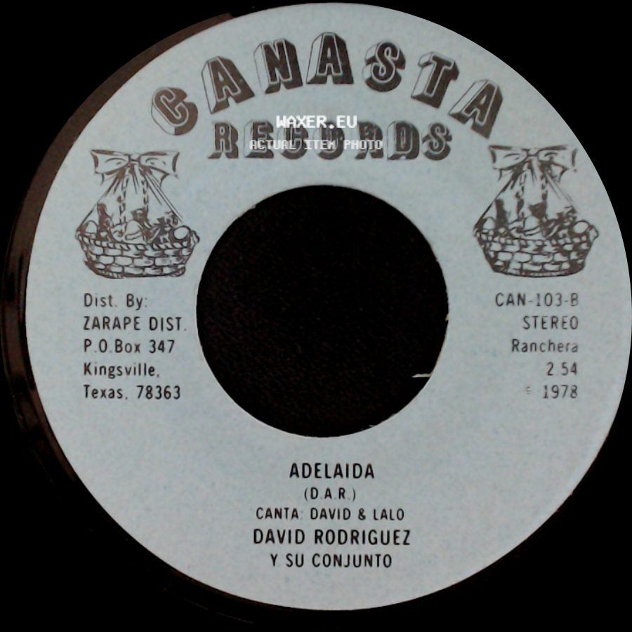 David Rodriguez Y Su Conjunto - Al Pie De Un Encino / Adelaida side B