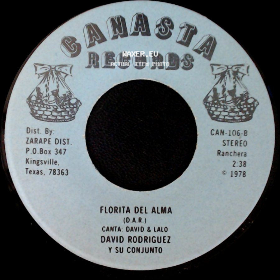 David Rodriguez Y Su Conjunto - Florita Del Alma / Los Recien Casados side A