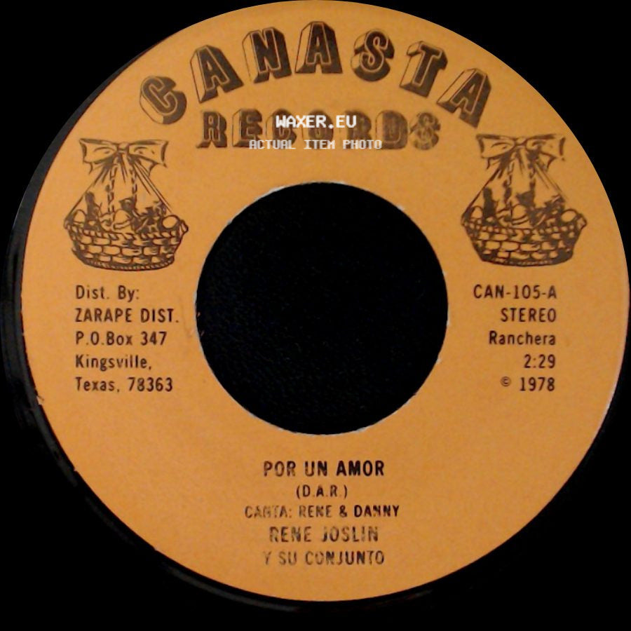 Rene Joslin Y Su Conjunto - Por Un Amor / Sandy side A