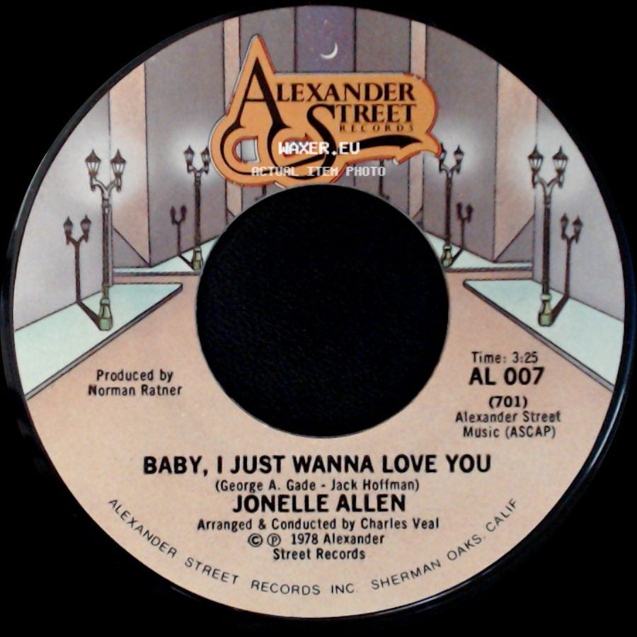 Jonelle Allen - Sunday Afternoons And You / Baby, I Just Wanna Love You side B