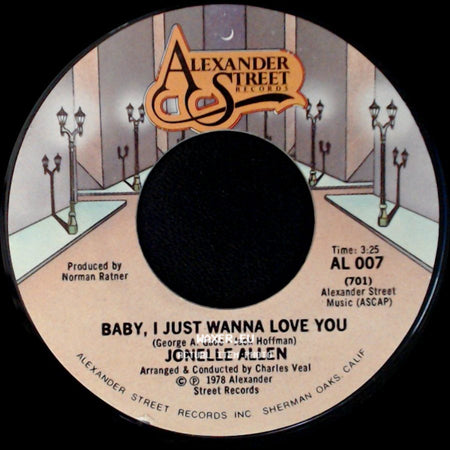 Jonelle Allen - Sunday Afternoons And You / Baby, I Just Wanna Love You side B