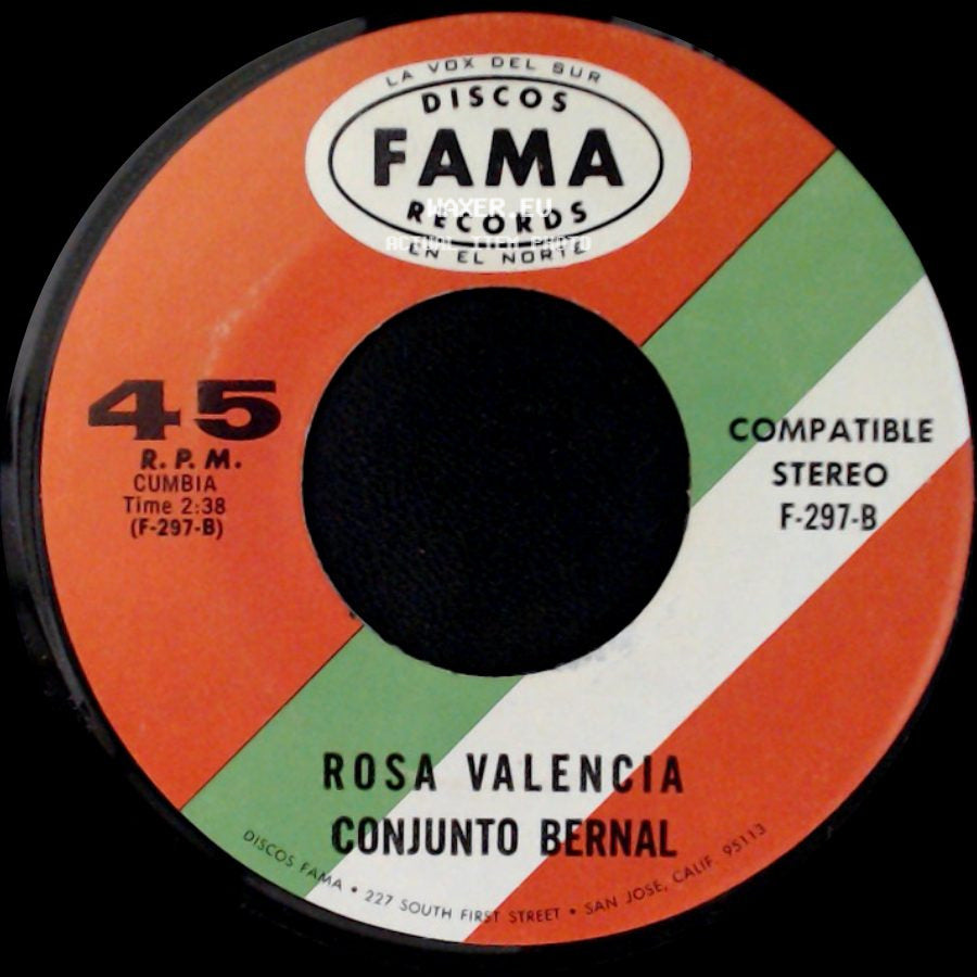 Conjunto Bernal - Muchos Vasos De Vino / Rosa Valencia side B