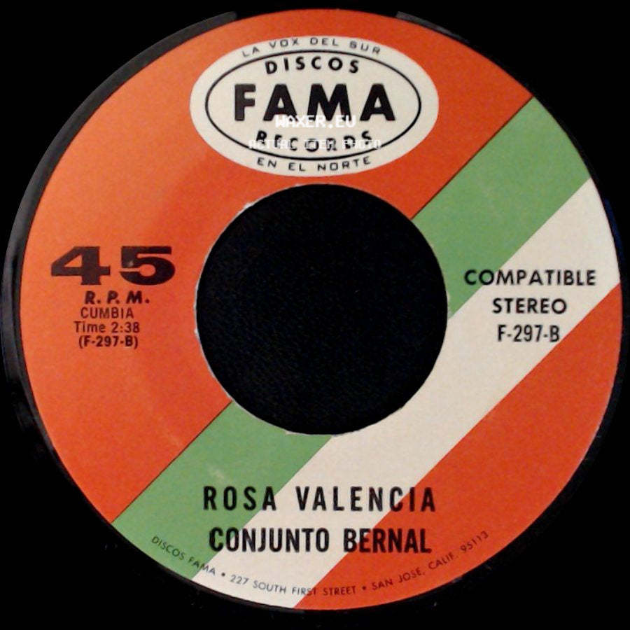 Conjunto Bernal / Rosa Valencia Conjunto Bernal - Muchos Vasos De Vino / Unknown Title B side B
