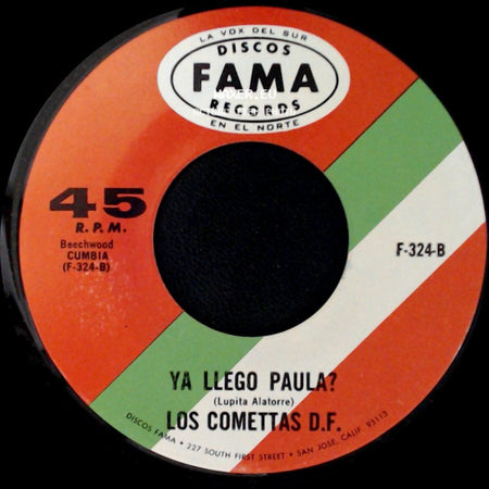 Los Comettas D.F. - El Hipo / Ya Llego Paula? side B