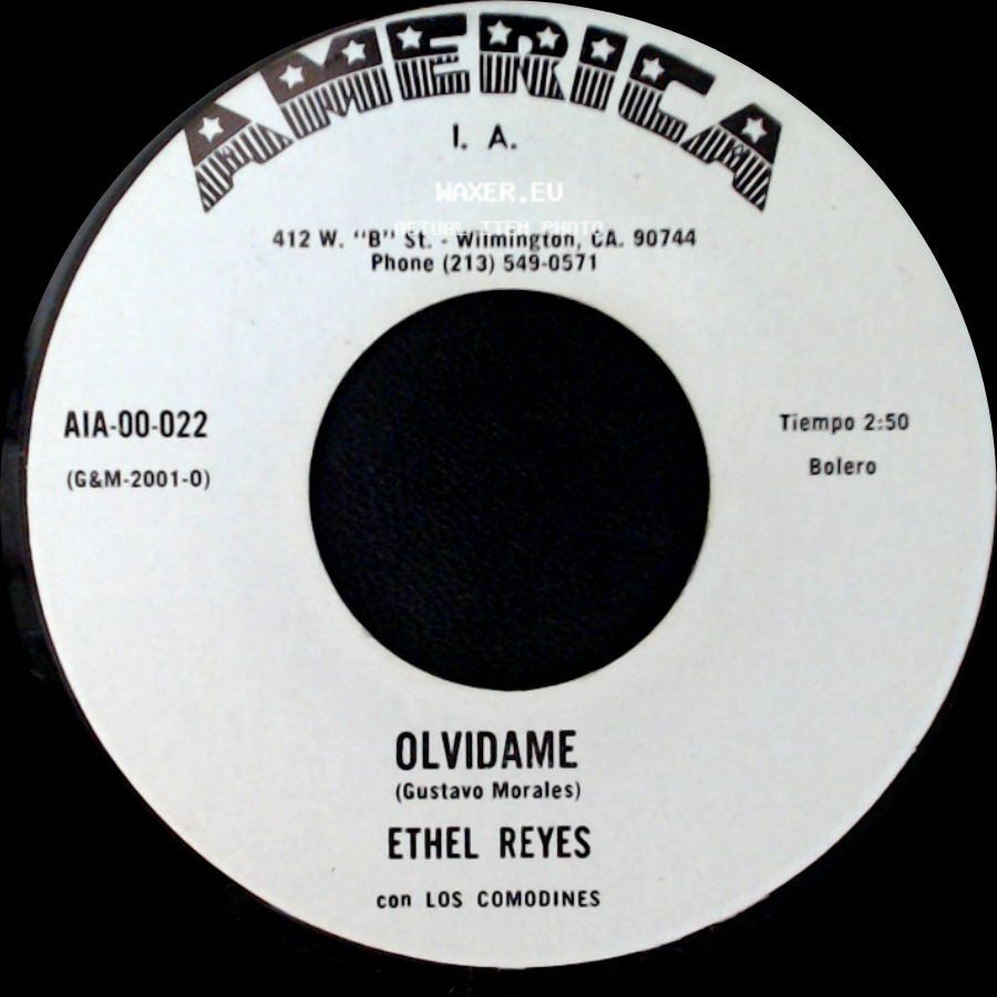 Ethel Reyes Con Los Comodines - Olvidame / Union Libre side A