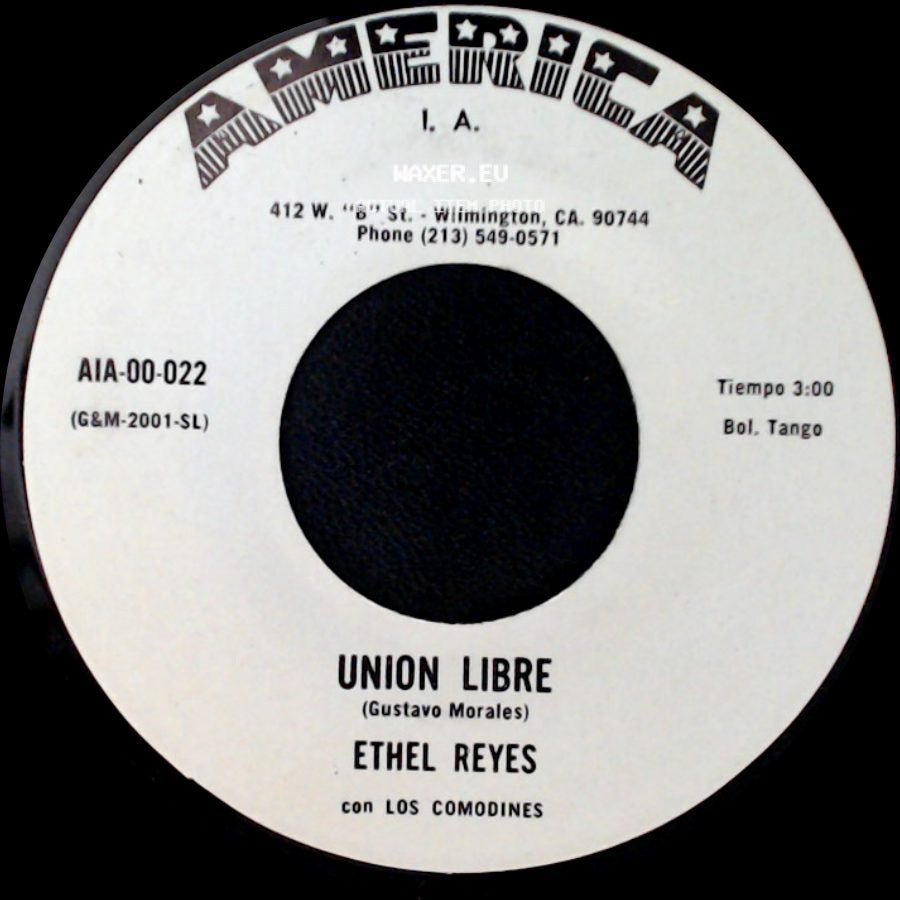 Ethel Reyes Con Los Comodines - Olvidame / Union Libre side B