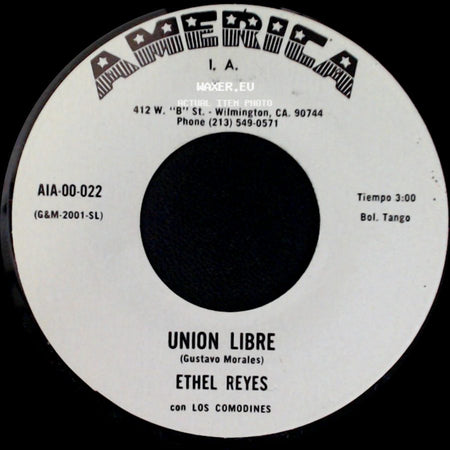 Ethel Reyes Con Los Comodines / Ethel Reyes - Olvidame / Union Libre side B