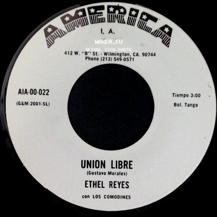 Ethel Reyes Con Los Comodines / Ethel Reyes - Olvidame / Union Libre side B