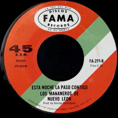 Los Mañaneros De Nuevo Leon - Ya No / Esta Noche La Paso Contigo side B