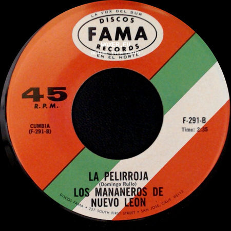 Los Mã¡Nã¡Neros De Nuevo Leon - Ingrato Amor / La Pelirroja side B