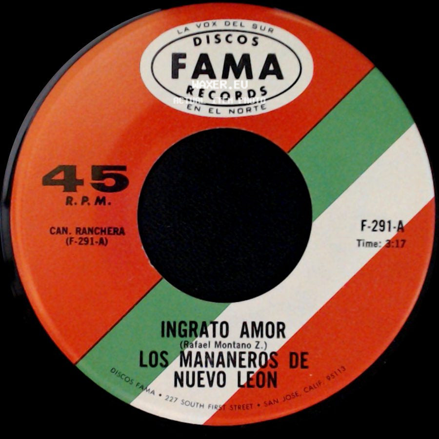 Los Mananeros De Nuevo Leon - Ingrato Amor / La Pelirroja side A