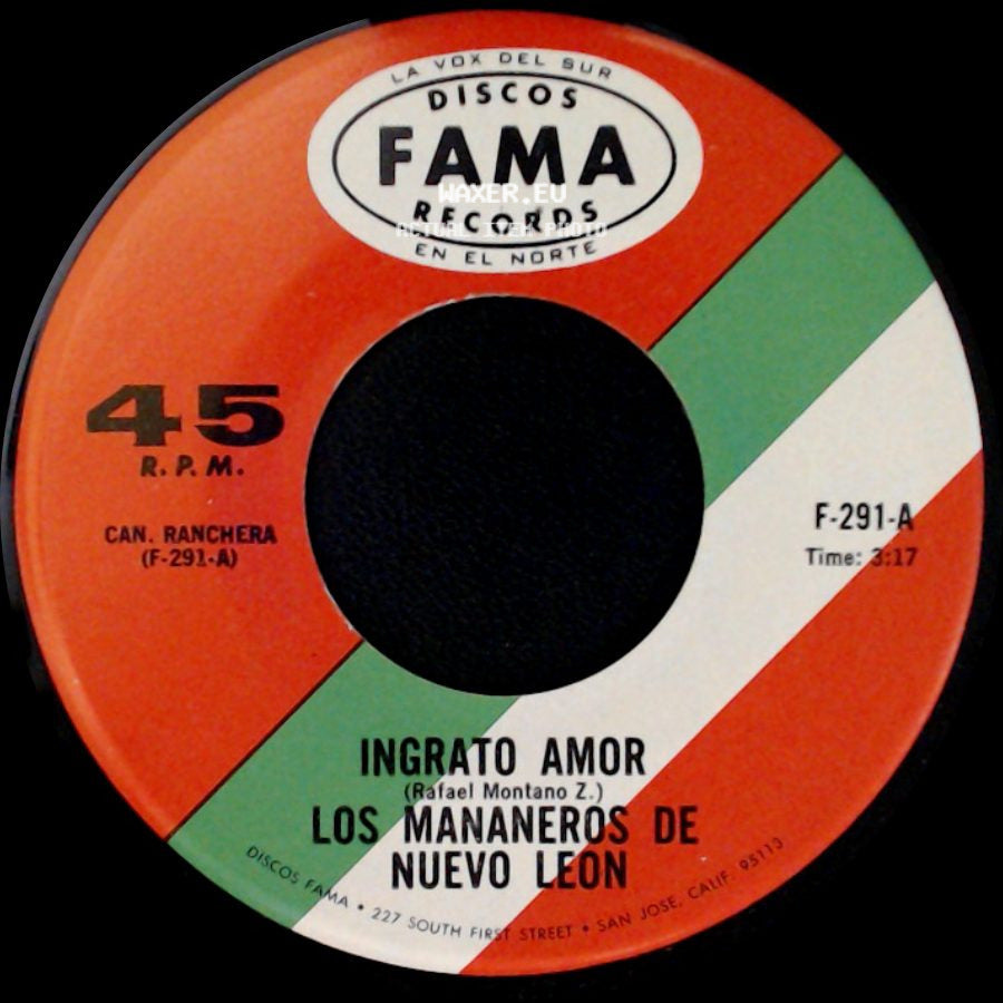 Los Mananeros De Nuevo Leon - Ingrato Amor / La Pelirroja side A