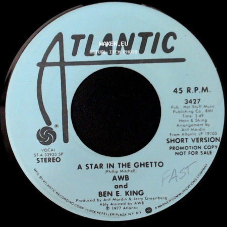 Awb And Ben E. King - A Star In The Ghetto / A Star In The Ghetto side A