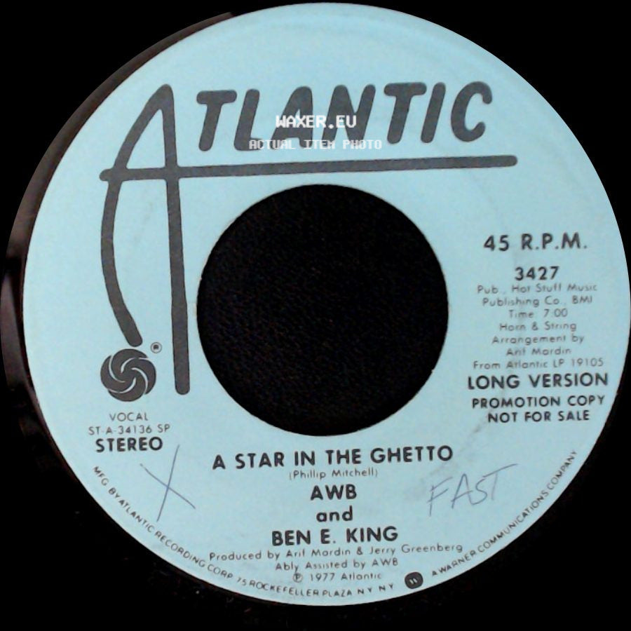 Awb And Ben E. King - A Star In The Ghetto / A Star In The Ghetto side B