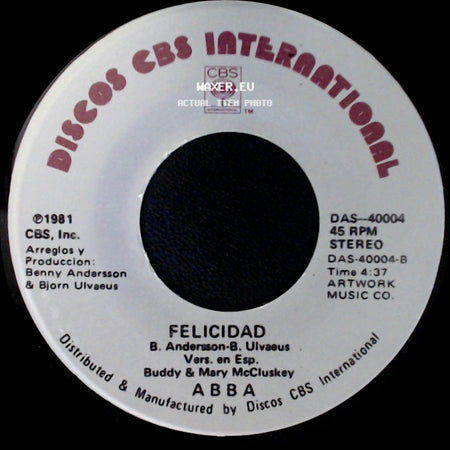 Abba - Andante, Andante / Felicidad side B