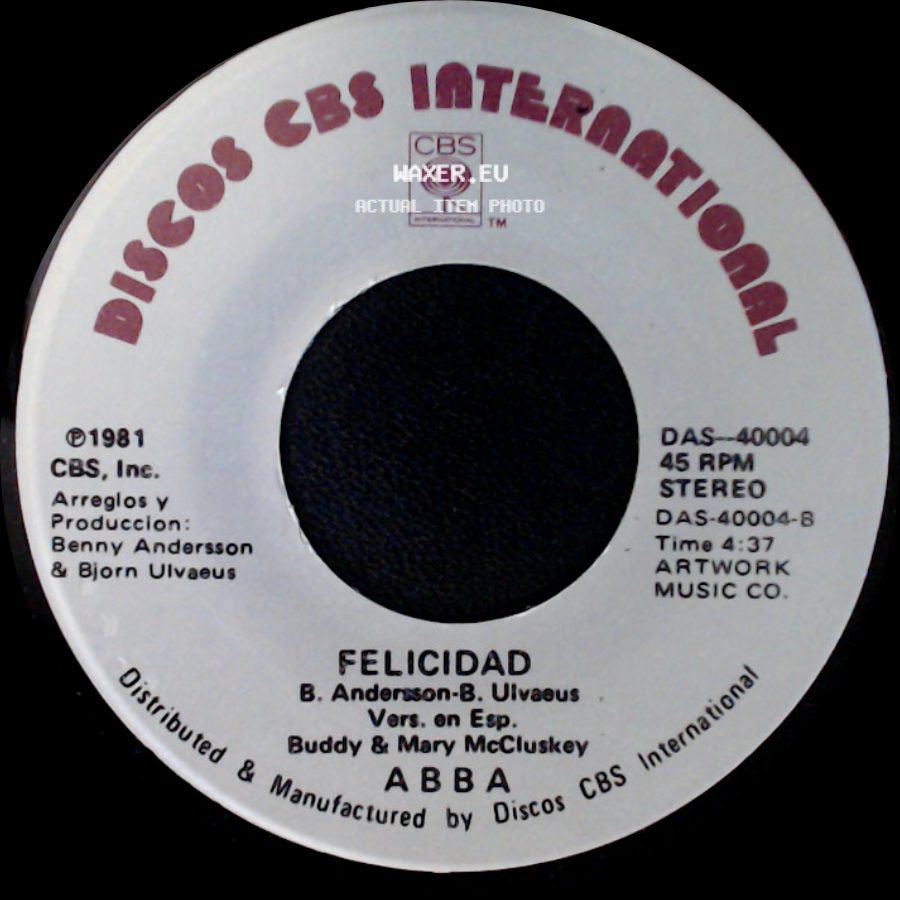 Abba - Andante, Andante / Felicidad side B