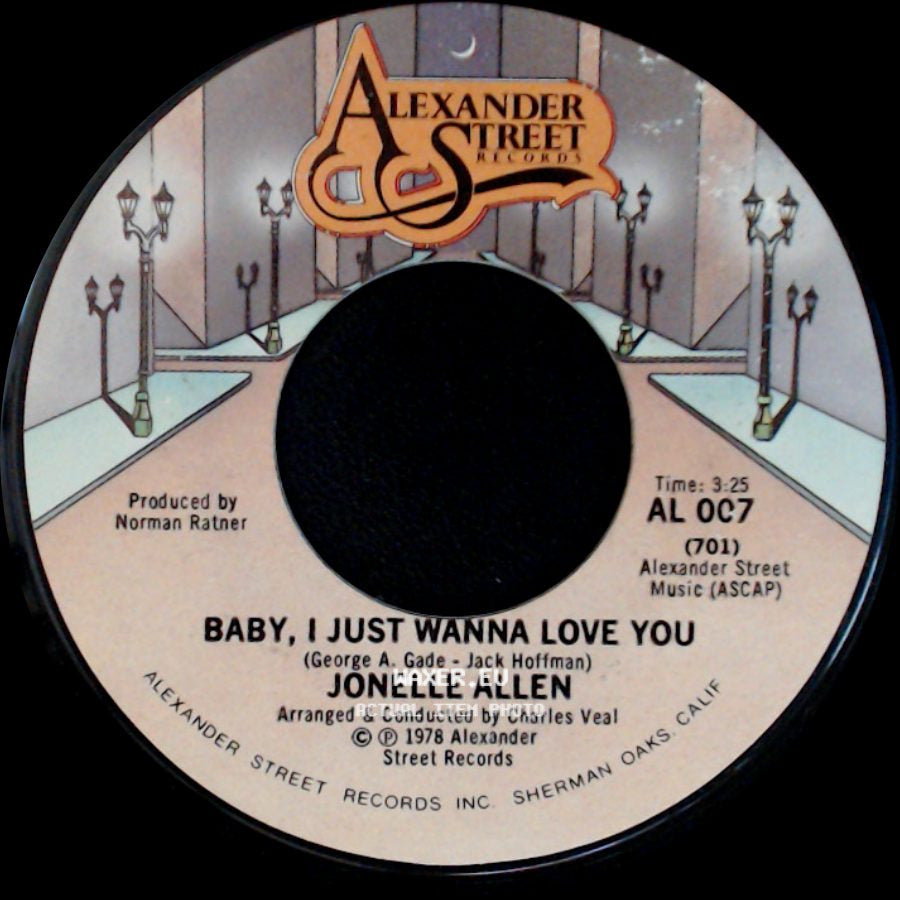 Jonelle Allen - Sunday Afternoons And You / Baby, I Just Wanna Love You side B