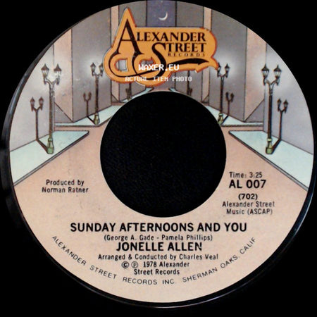 Jonelle Allen - Baby, I Just Wanna Love You / Sunday Afternoons And You side B