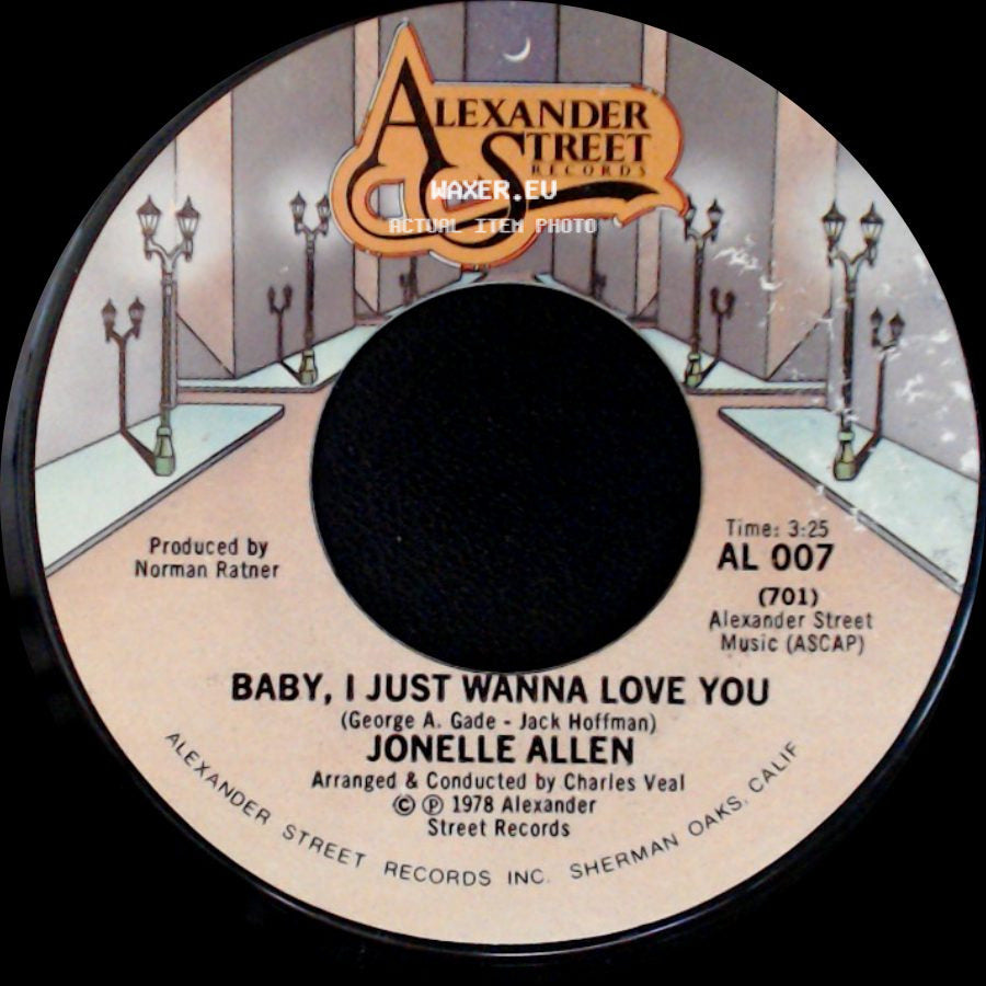 Jonelle Allen - Sunday Afternoons And You / Baby, I Just Wanna Love You side B