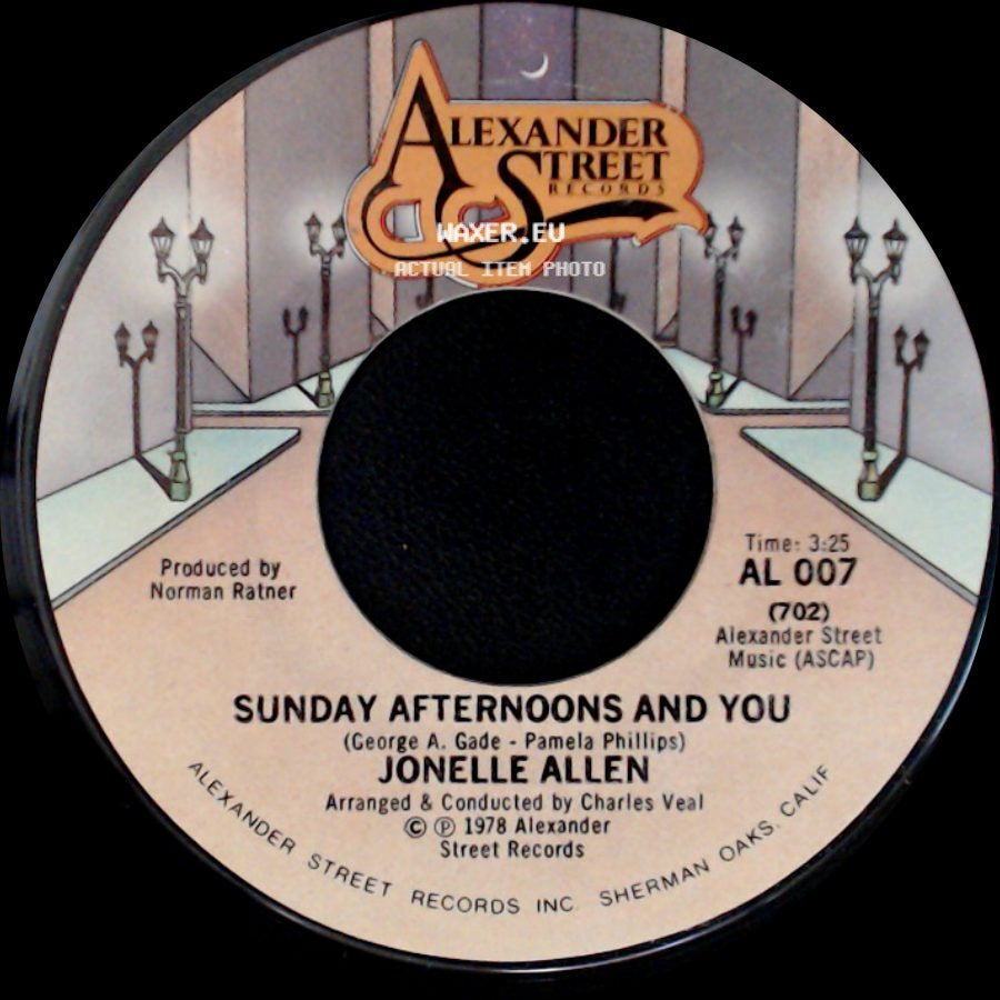Jonelle Allen - Sunday Afternoons And You / Baby, I Just Wanna Love You side A