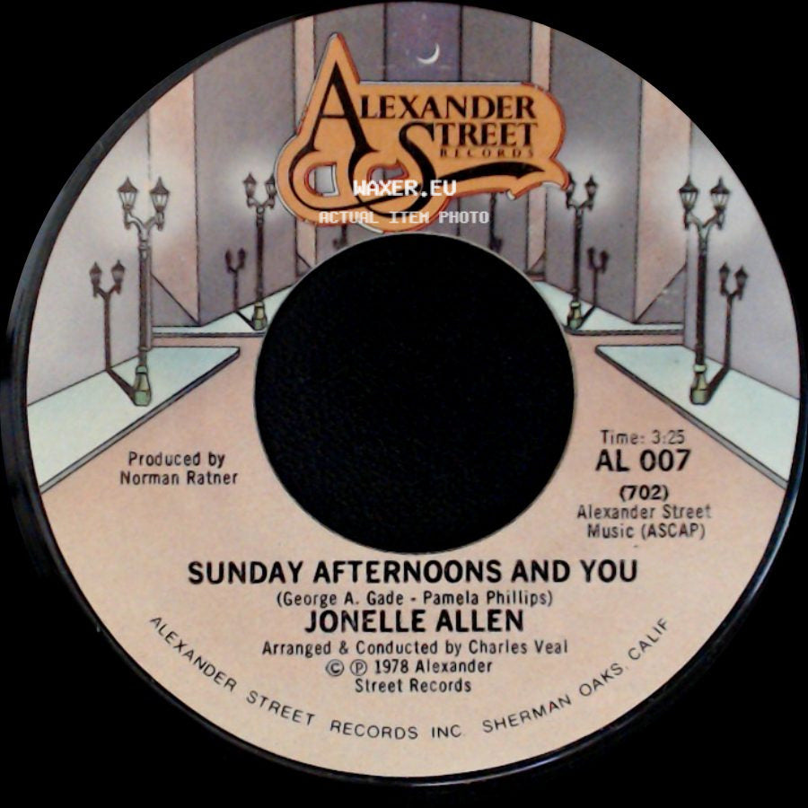 Jonelle Allen - Sunday Afternoons And You / Baby, I Just Wanna Love You side A