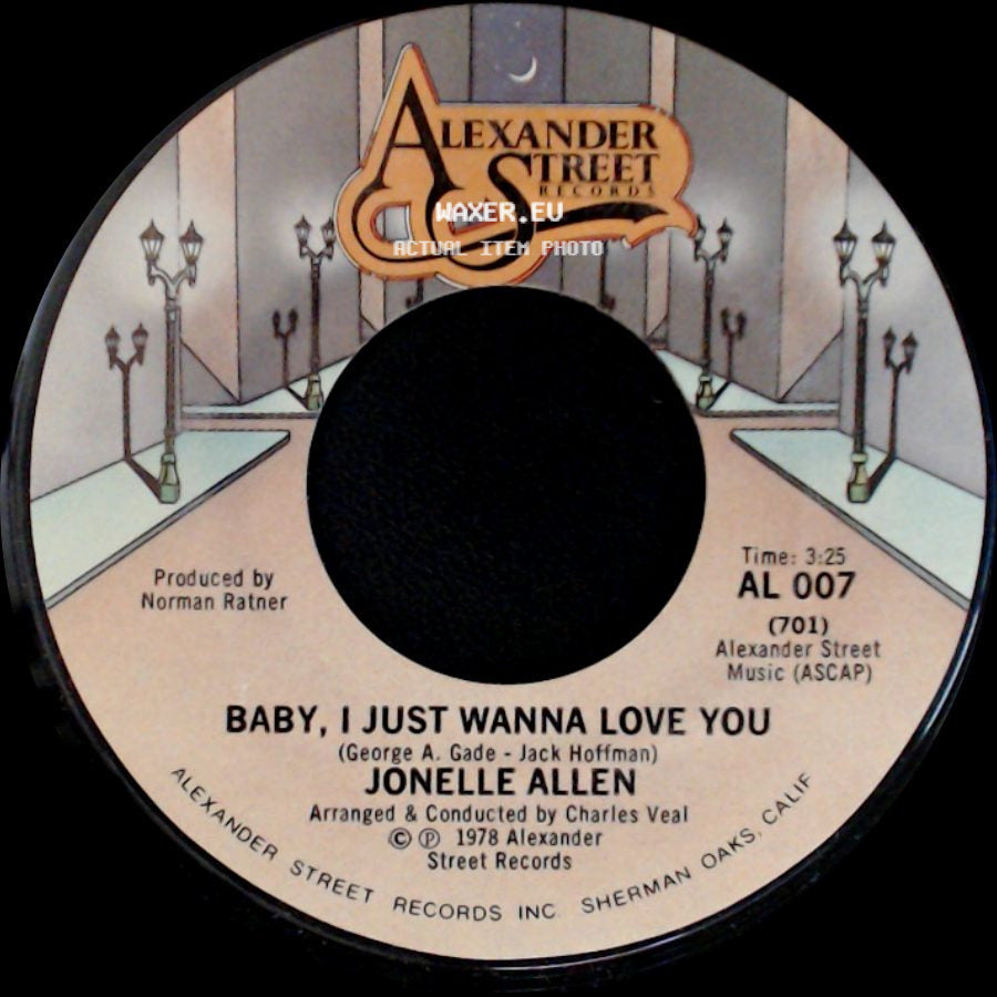 Jonelle Allen - Sunday Afternoons And You / Baby, I Just Wanna Love You side B