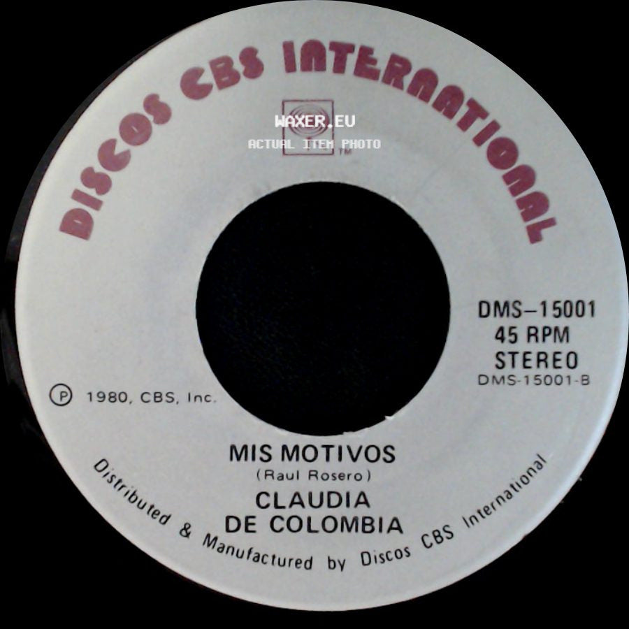 Claudia / Claudia De Colombia - Mis Motivos / Ternura side A