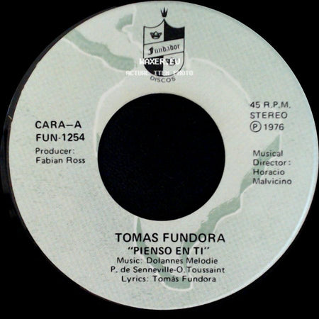 Tomas Fundora - Pienso En Ti / Como Somos side A