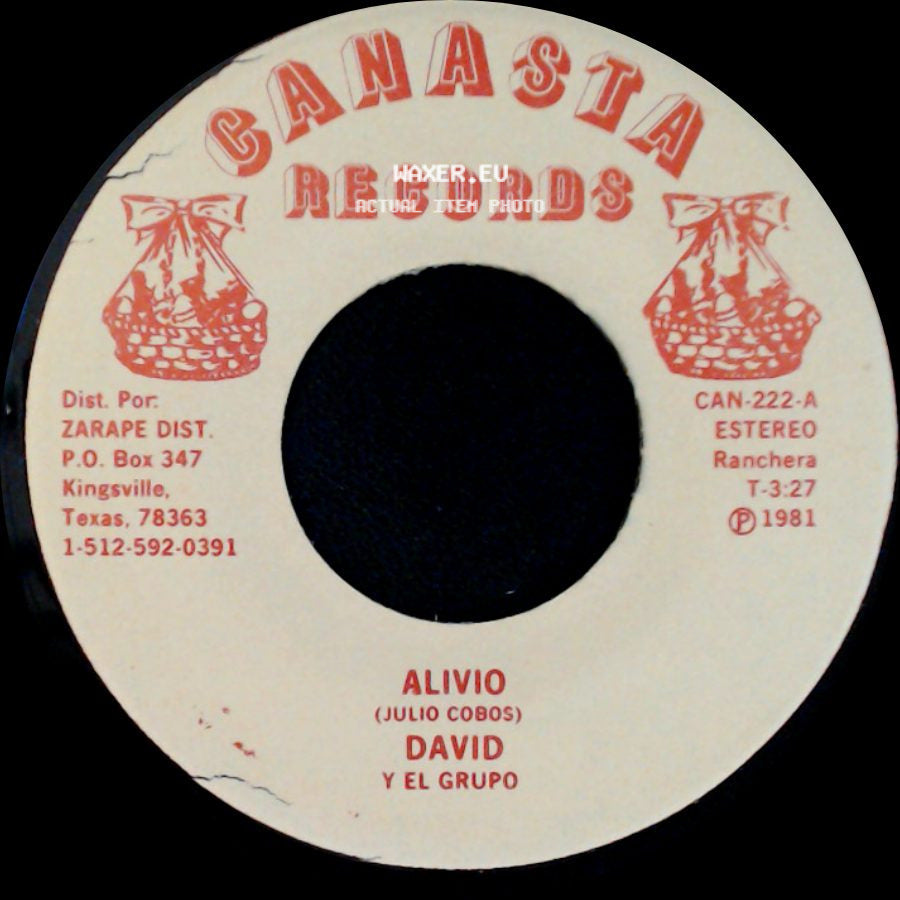 David Y El Grupo - Alivio / Porque Te Vas side A