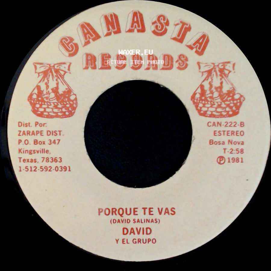 David Y El Grupo - Alivio / Porque Te Vas side B