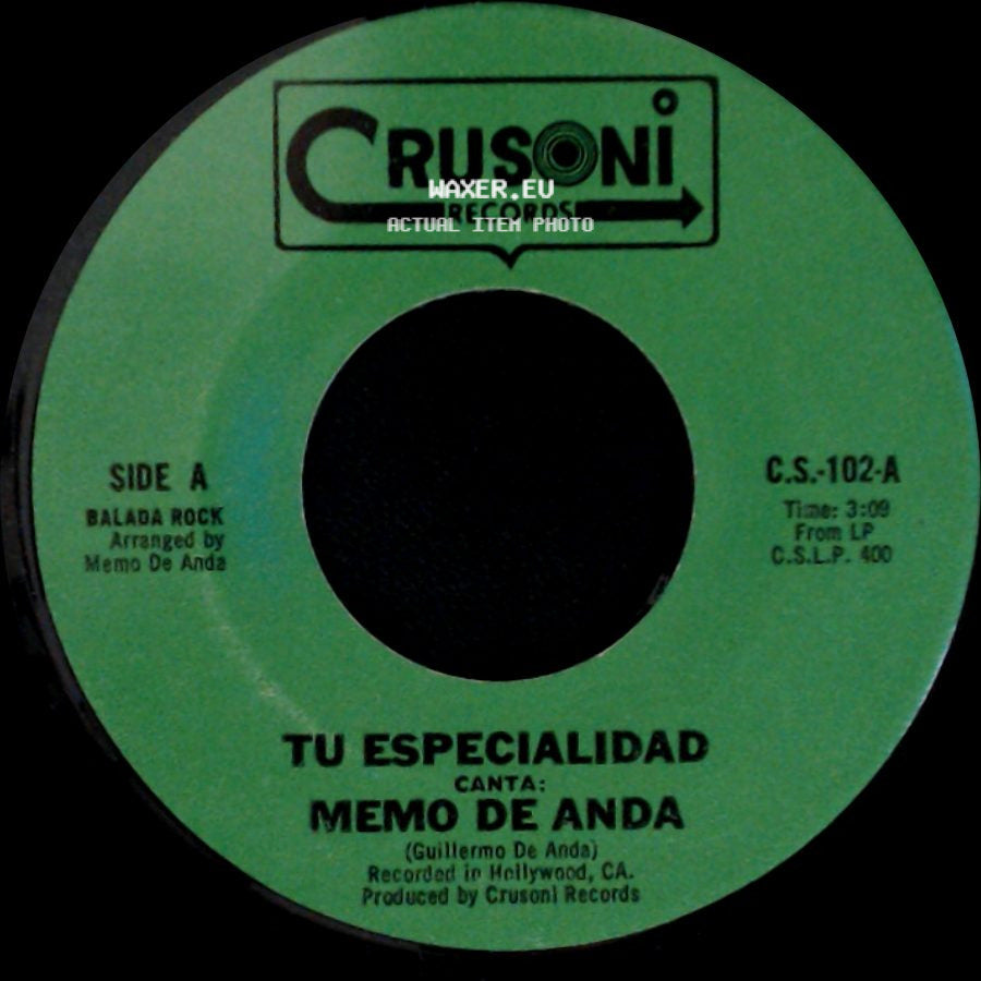 Memo De Anda - Tu Especialidad / Las Chicas Del D.F. side A