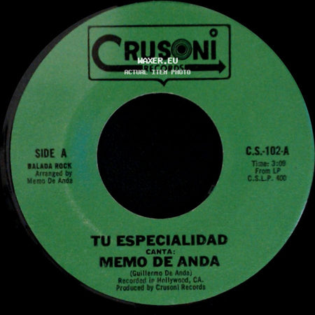 Memo De Anda - Tu Especialidad / Las Chicas Del D.F. side A