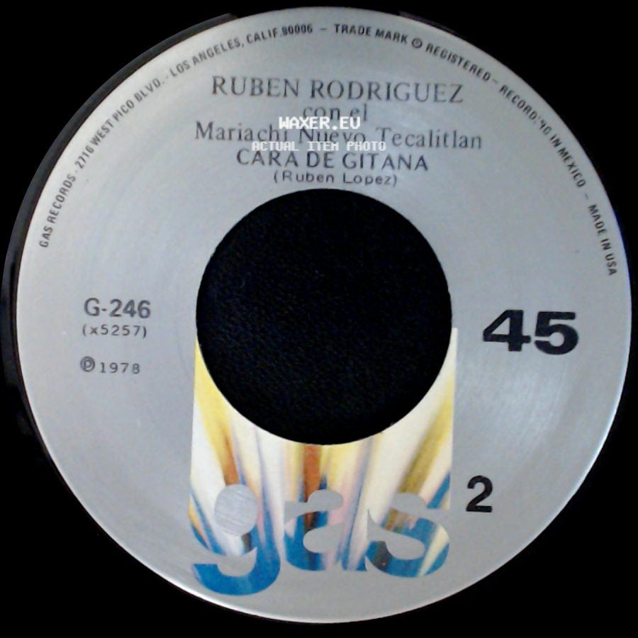 Ruben Rodriguez Con El Mariachi Nuevo Tecalitlan - Rumores / Cara De Gitana side B