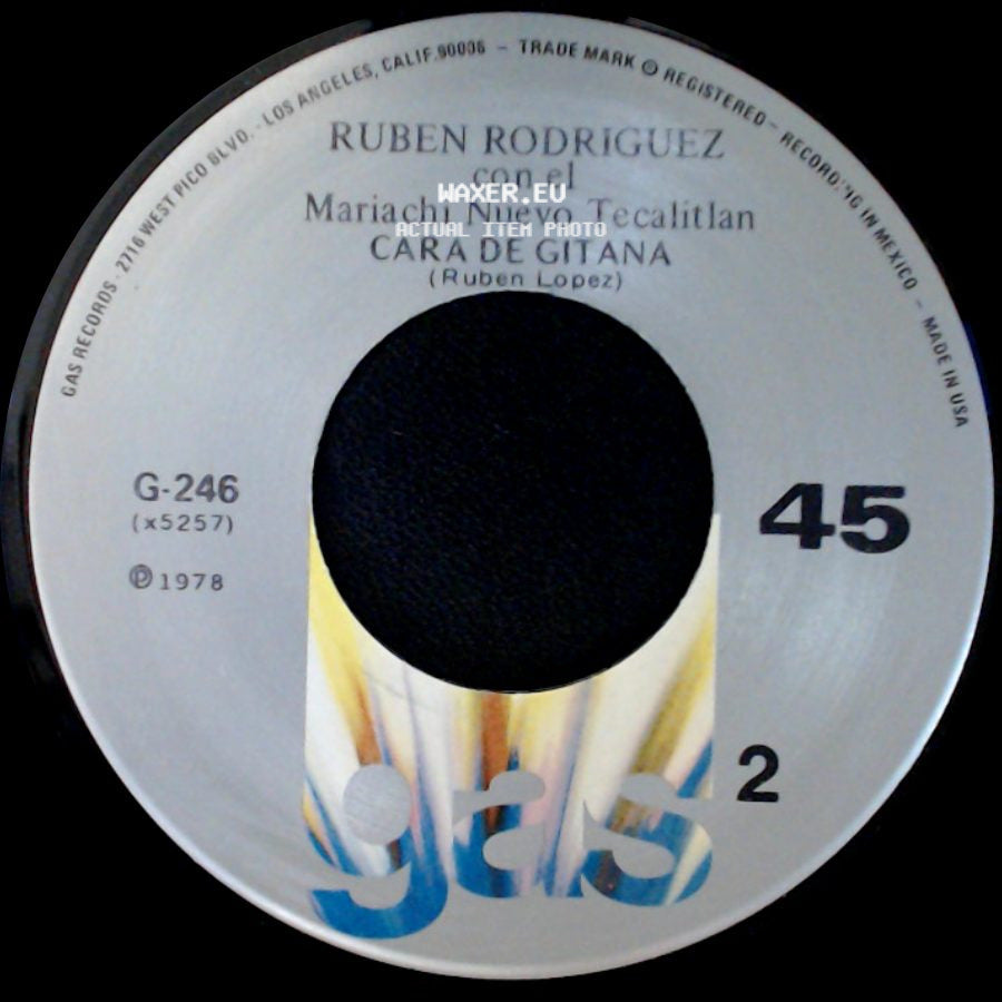 Ruben Rodriguez Con El Mariachi Nuevo Tecalitlan - Rumores / Cara De Gitana side B