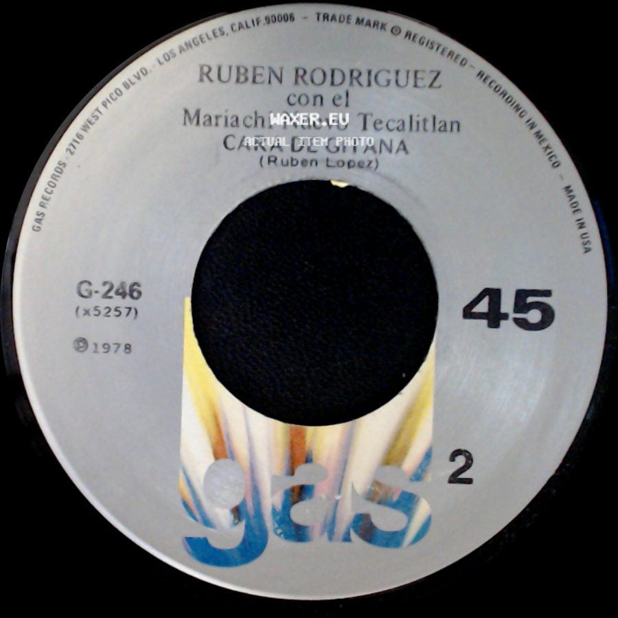 Ruben Rodriguez Con El Mariachi Nuevo Tecalitlan - Rumores / Cara De Gitana side B
