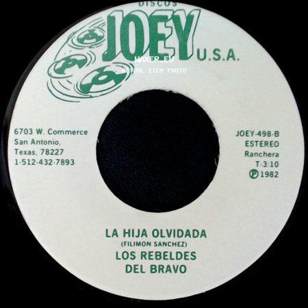 Dario Ibarra / Los Rebeldes Del Bravo - Los Rebeldes Del Bravo / La Hija Olvidada side B