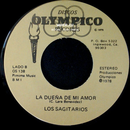 Los Sagitarios - Con Mis Propias Manos / La Dueña De Mi Amor side B
